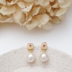 Silver Earrings with Pearl