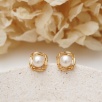 Silver Earrings with Pearls