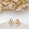 Pearl and Pearl Silver Earrings