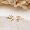 Silver Earrings with a Bird of Fortune Design