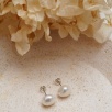 Silver Earrings with Pearls