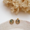 Silver Earrings with Mother-of-Pearl Unicorn Design