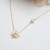 Pearl and Mother of Pearl Silver Necklace