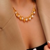 Silver Necklace with Pearls