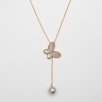Pearl and Mother of Pearl Silver Necklace