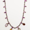 Silver Necklace with Natural Stones