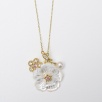 Pearl Silver Necklace with Floral Design