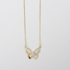 Silver Necklace with Mother of Pearl and Zircon Stone