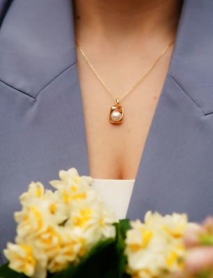 İncili Gümüş Kolye