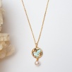 Pearl and Mother of Pearl Silver Necklace