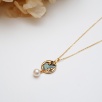 Pearl and Mother of Pearl Silver Necklace