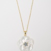 Mother of Pearl Silver Necklace with Floral Design