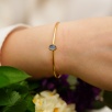Silver Bracelet with Chalcedony Stone