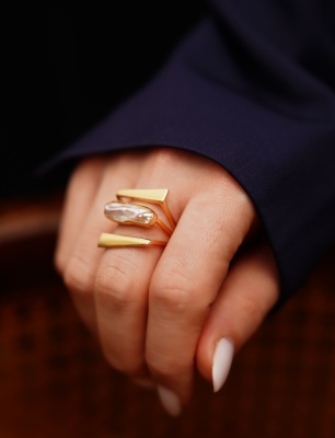 Baroque Pearl Silver Ring