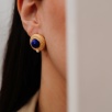 Silver Earrings with Lapis Lazuli and Pearl