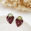 Silver Earrings with Tourmaline and Kyanite Stones