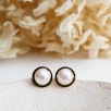 Pearl Enamel Embroidered Earrings