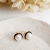 Pearl Enamel Embroidered Earrings