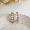 Aqua Marine Silver Earrings with Stones