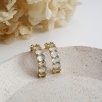 Aqua Marine Silver Earrings with Stones