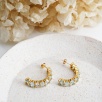 Aqua Marine Silver Earrings with Stones