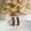 Silver Earrings with Smoky Quartz Stone