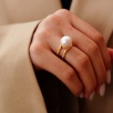 Silver Ring with Pear