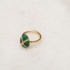 Silver Ring with Malachite Stone