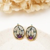 Silver Earrings with Amethyst and Moonstone