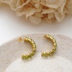 Silver Earrings with Peridot Stones