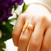 Silver Ring with Coral Stone