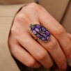 Handmade Design Silver Ring With Amethyst Stone