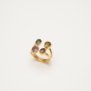 Handmade Design Silver Ring with Tourmaline Stone