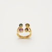 Handmade Design Silver Ring with Tourmaline Stone