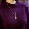 Handmade Design Brass Necklace Historical Coin Design