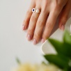 Handmade Design Pearl, Mother-of-Pearl and Lapis Stone Silver Ring