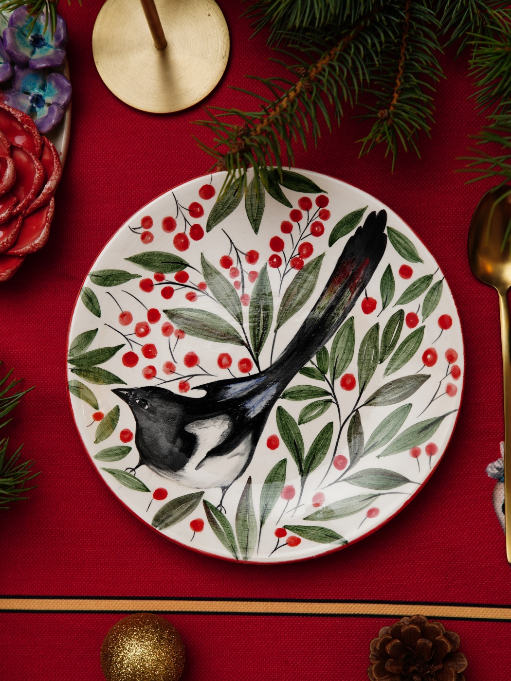 Handcraft Design Tile Plate Swallow