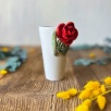 Kırmızı Çiçek Latte Kahve Mug
