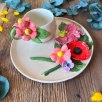 Pembe Çiçekli Buket Kahve Mug Set
