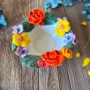 Small Bowl with Orange Roses