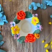 Small Bowl with Orange Roses