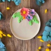 Cake Plate with Pink Flowers