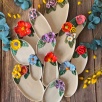 Big Oval Breakfast Plate with Flowers