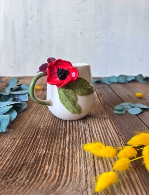 Gelincik Çiçekli Kahve Mug