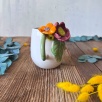 Coffee Mug with Pink and Orange Flowers