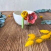 Pembe Çiçekli Cappuccino Kahve Mug