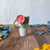 Pembe Çiçekli Latte Kahve Mug