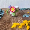 Coffee Mug with Pink and Purple Flowers