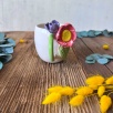 Coffee Mug with Pink and Purple Flowers