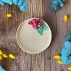 Small Plate with Pink Flowers